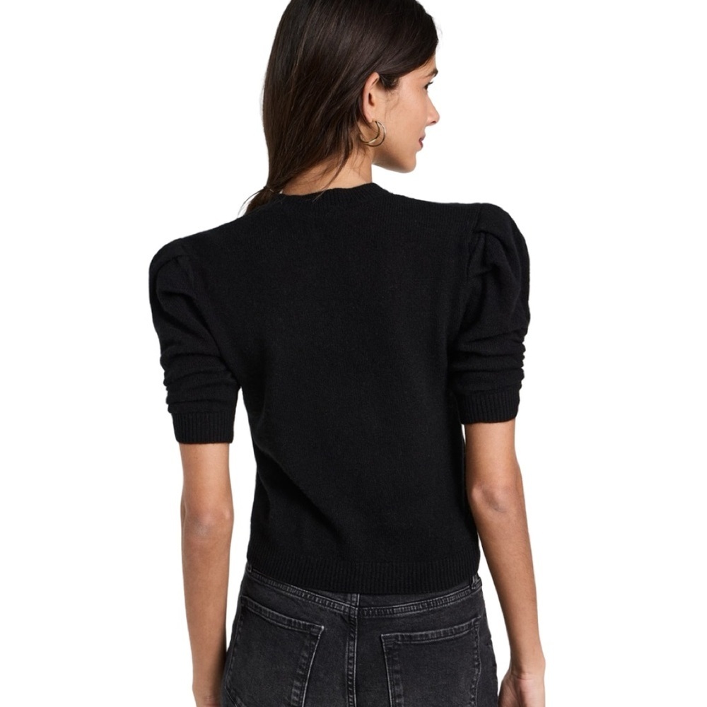 FRAME Ruched Sleeve Cashmere Sweater - Picture 11 of 15